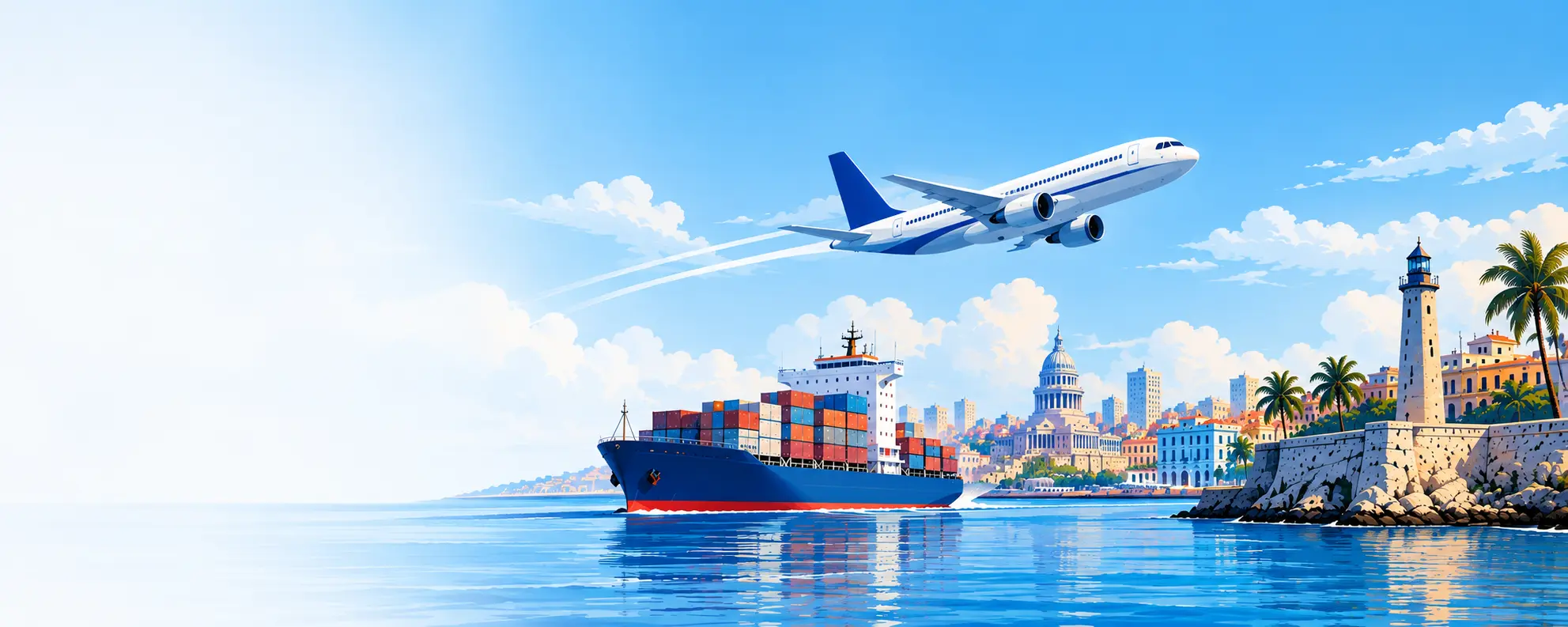 Envíos aéreos y marítimos de paquetes desde Europa a Cuba